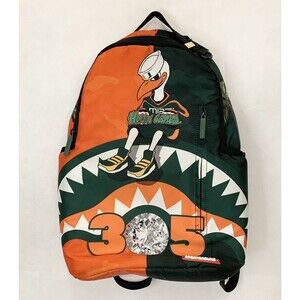 Sprayground Backpack Limited Edition Miami Hurricanes Canes U Sebastion Ibis 305